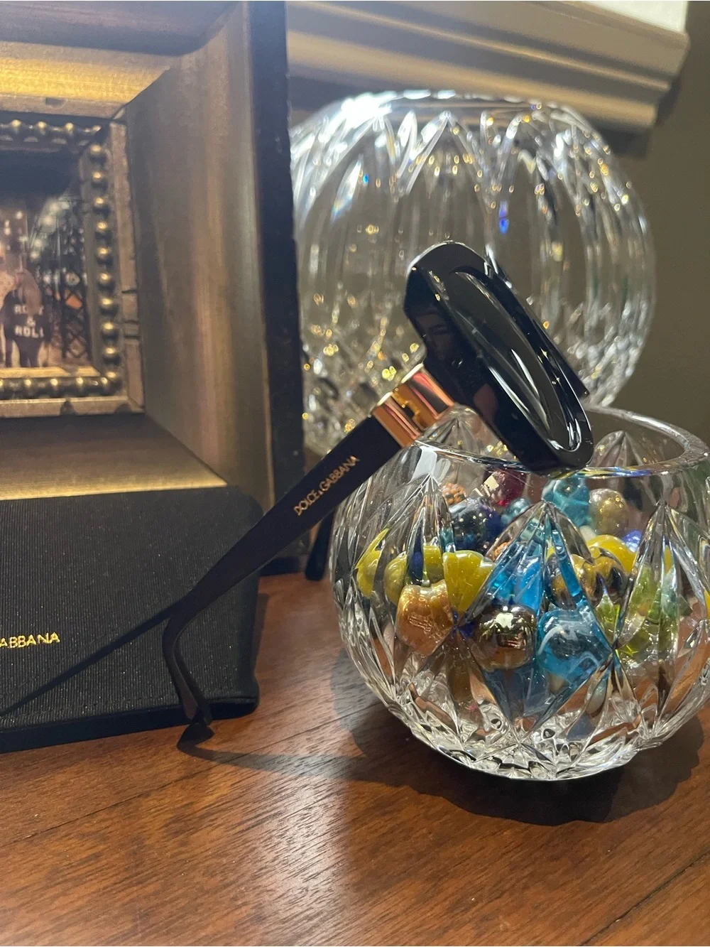 Dolce & Gabbana Black and Gold Designer Sunglasses